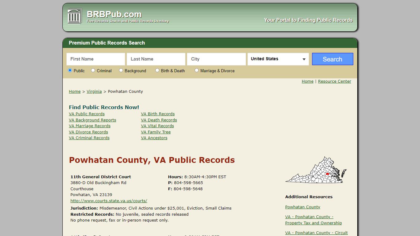 Powhatan County Public Records | Search Virginia Government Databases