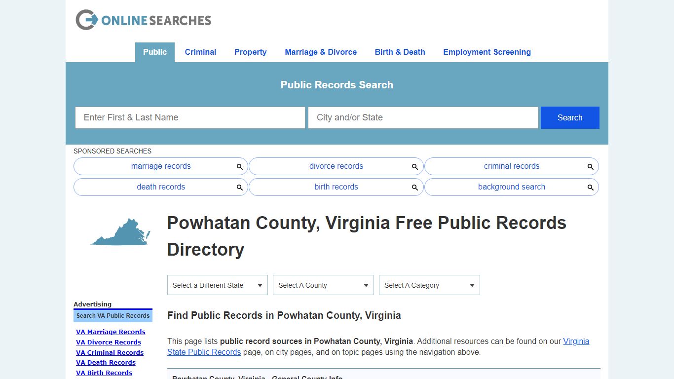 Powhatan County, Virginia Public Records Directory
